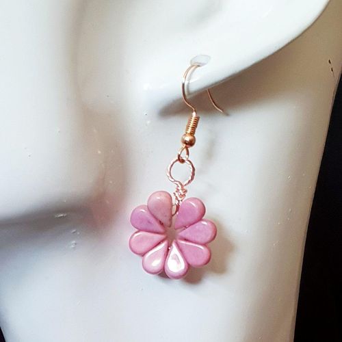 Azalea Amos Earrings 3 Pairs light rose earring making kit — DIY set with beads and instructions for creating handmade jewelry