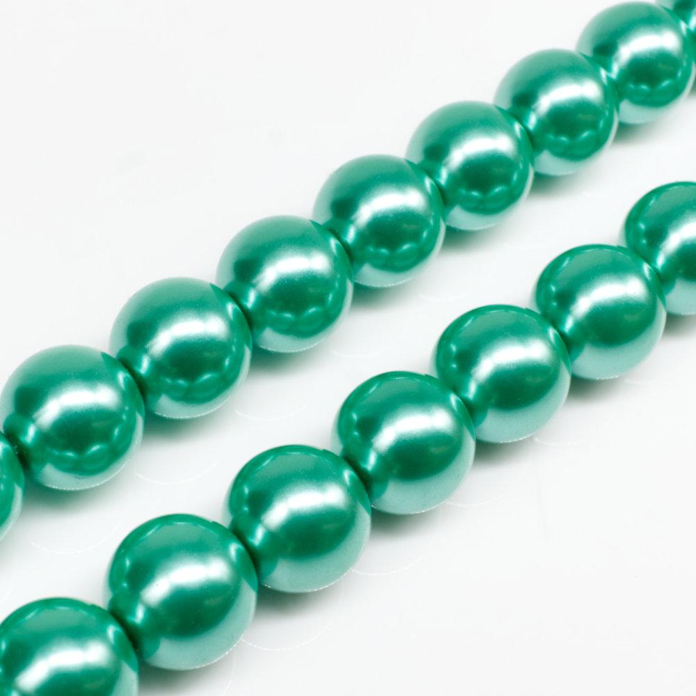 Glass Pearl Round Beads 12mm Sea Foam Green Craft Hobby And Jewellery Supplies Totally Beads 7631