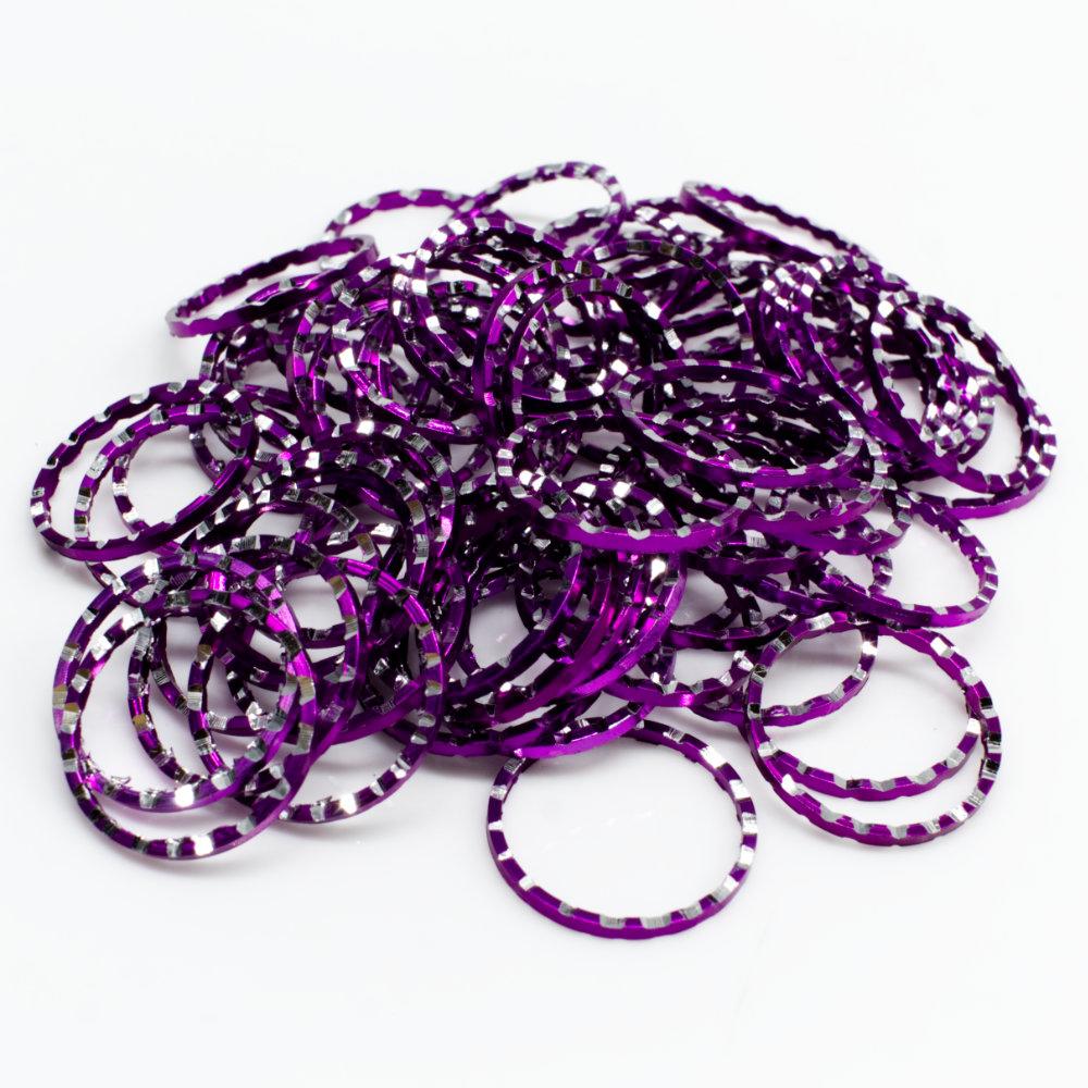 Aluminium Coloured Rings 20mm Purple 10pcs for jewellery making