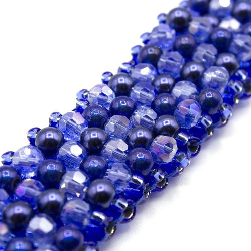 Aurelia Bracelet sapphire cobalt bracelet making kit — DIY set with beads and instructions for creating handmade jewelry