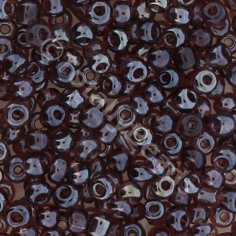 Seed Beads Transparent Luster Purple- Size 6 100g