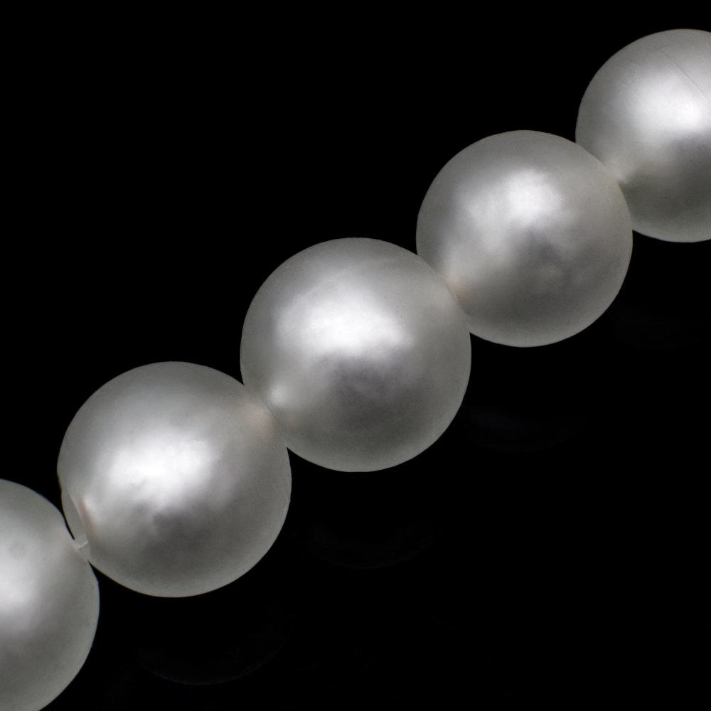 Lampwork Glass Bead   Silver Bead Clear 15mm 1pc for jewellery making