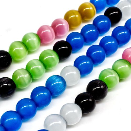 Cats Eye Bead - Round 8mm - Mixed