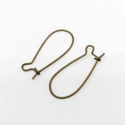 Kidney Ear Wires 26mm 20 Pairs   Dark Bronze for jewellery making