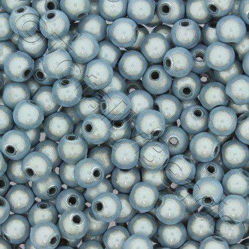 6mm Miracle acrylic round beads 6mm round light blue 65pcs — pack of 65, reflective 3D-effect beads ideal for jewelry making, crafts, and…
