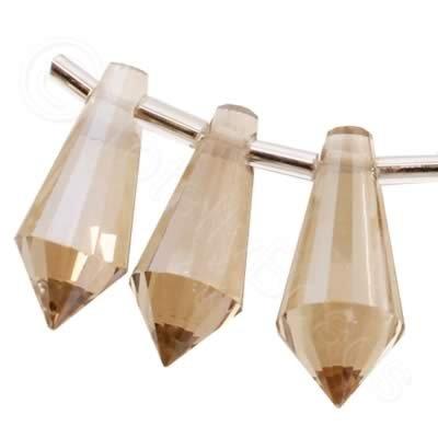 Crystal Point Drop 19mm - Champagne