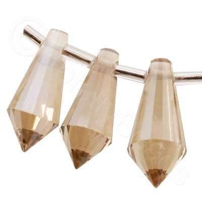 19mm crystal beads champagne — faceted for jewelry making and beadwork