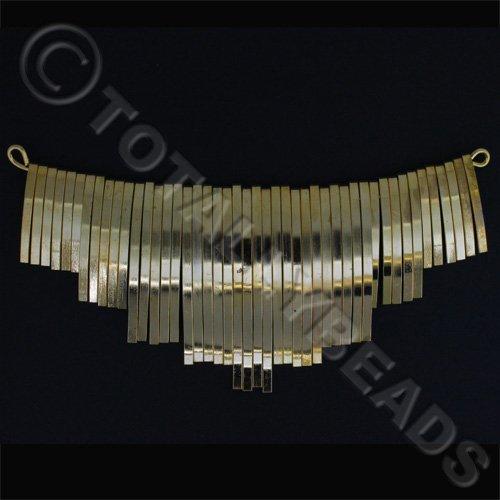 Graduated Fan - Flat Curve  Patterned Gold 14cm