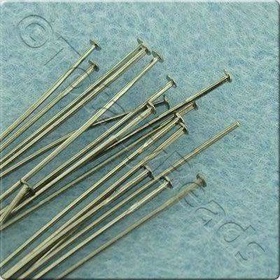 Head Pins 50mm 75pcs - Black Plated