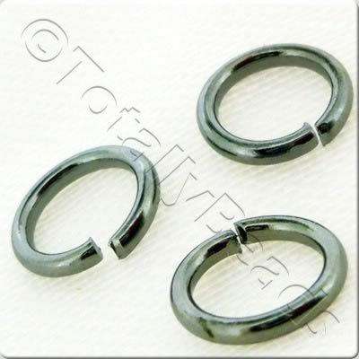 Jump Rings 8x1.2mm - Black Plated