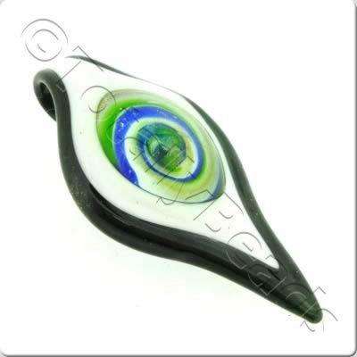 Lampwork Pendant - Shield 70mm - LPK11