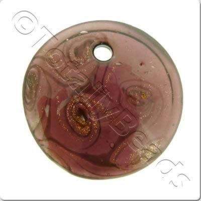 Lampwork Pendant - Disc 52mm - LPP17