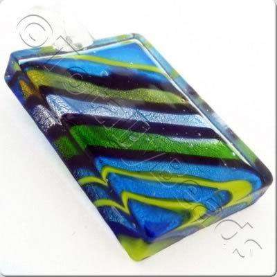 Lampwork Pendant - Rectangle 52mm - LPT30
