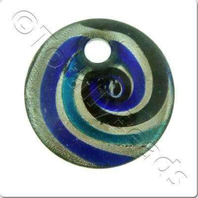 Lampwork Pendant - Disc 50mm - LPT44