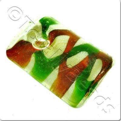 Lampwork Pendant - Rectangle 42mm - LPW07