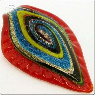 Lampwork Pendant - Shield 75mm - LPR21