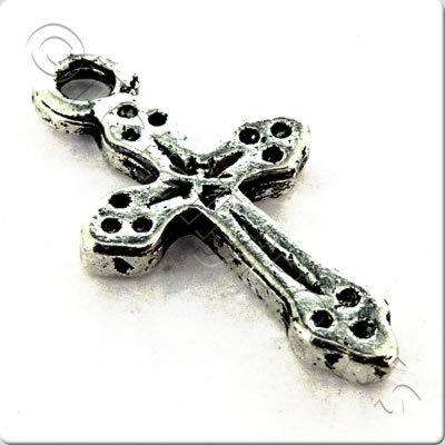 Tibetan Silver Charm - Fancy Cross