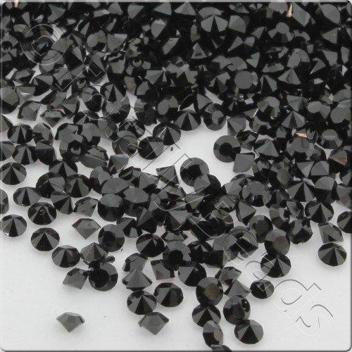 Resin Crystals Large 4mm - Jet Black