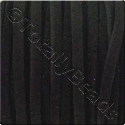 Suede Cord Black - 3mm - 5m Spool