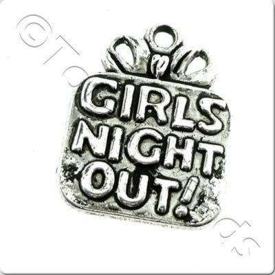 Tibetan Silver Charm - Girls Night Out 5pcs