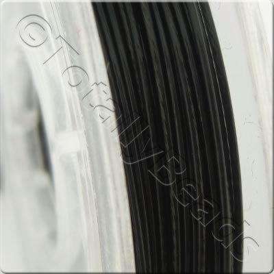 Tigertail Wire 0.45mm - Black - 10m