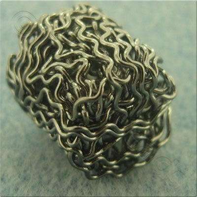 Single Wire Beads - Drum 15x20mm - Black 3pcs