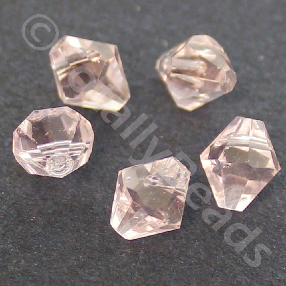 Crystal Bicone 6mm TOP DRILLED - Pink 10pcs