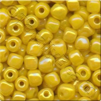 Seed Beads Opaque Rainbow  Yellow - Size 6