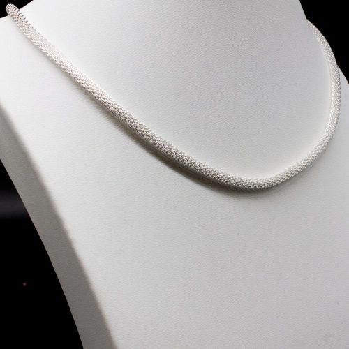 Necklace Chains 4mm Mesh   Silver Plated 45cm for jewellery making