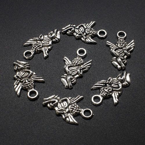 Antique Silver Metal Charm Angel 17mm 12pcs for jewellery making