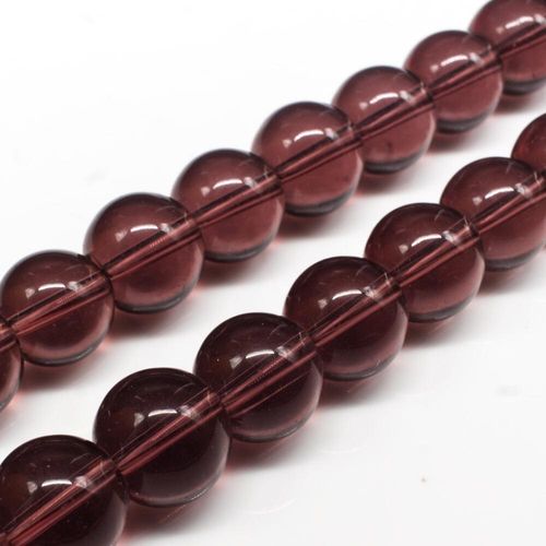 Glass Beads 14mm Round   Amethyst 14" String for jewellery making