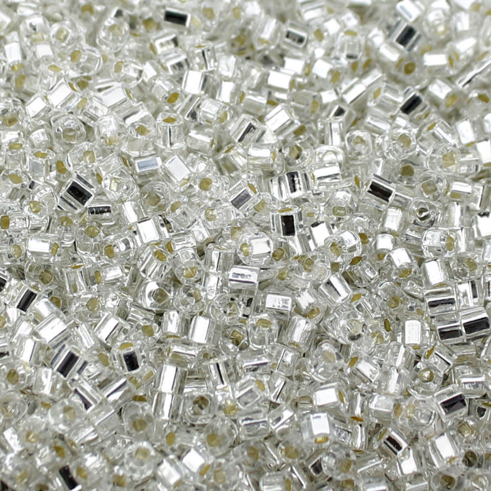 Toho Cubes 1.5mm 10g - Silver Lined Crystal