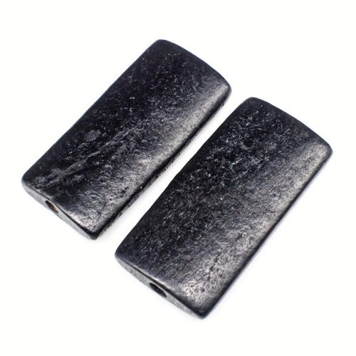 Wooden Bead   Rectangle 40mm Black 5pcs for jewellery making