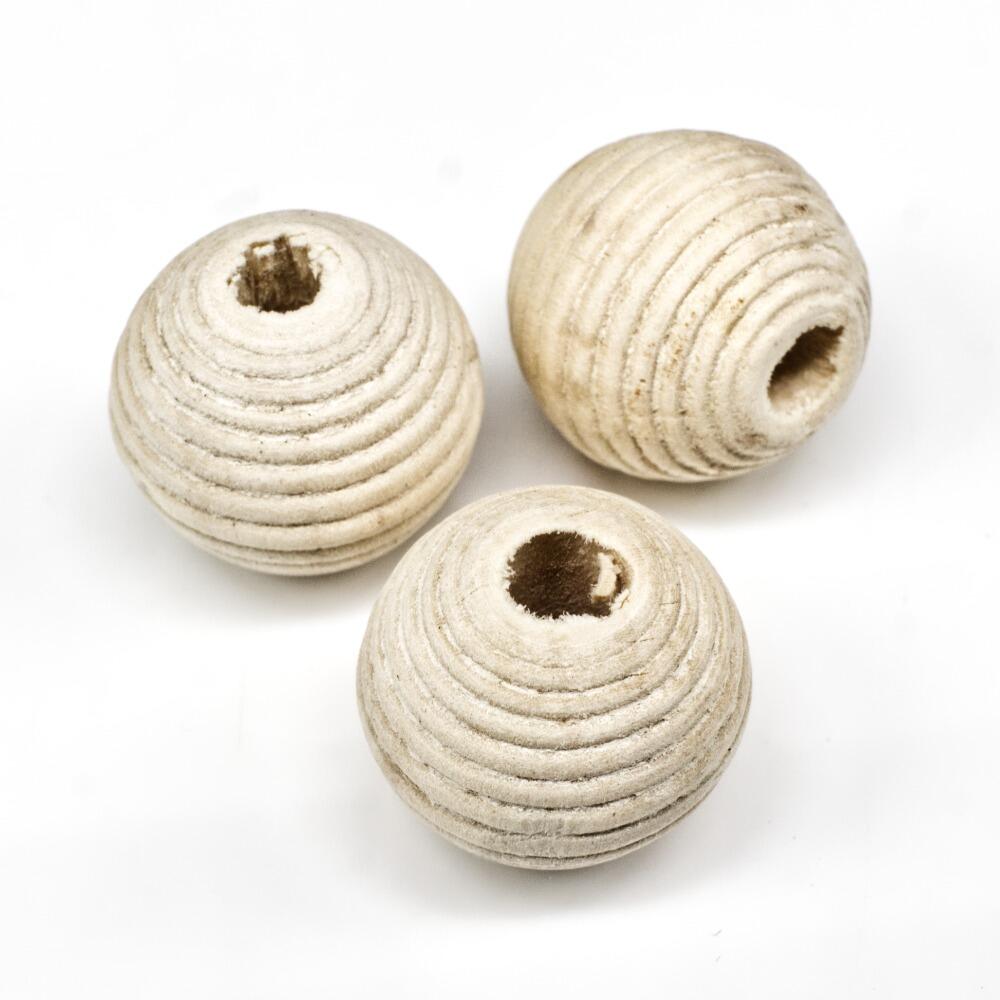 Wooden Bead   Round 19mm Rings Natural 8pcs for jewellery making