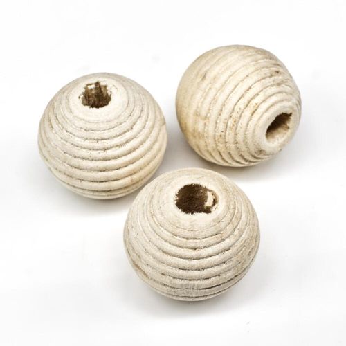 Wooden Bead   Round 19mm Rings Natural 8pcs for jewellery making