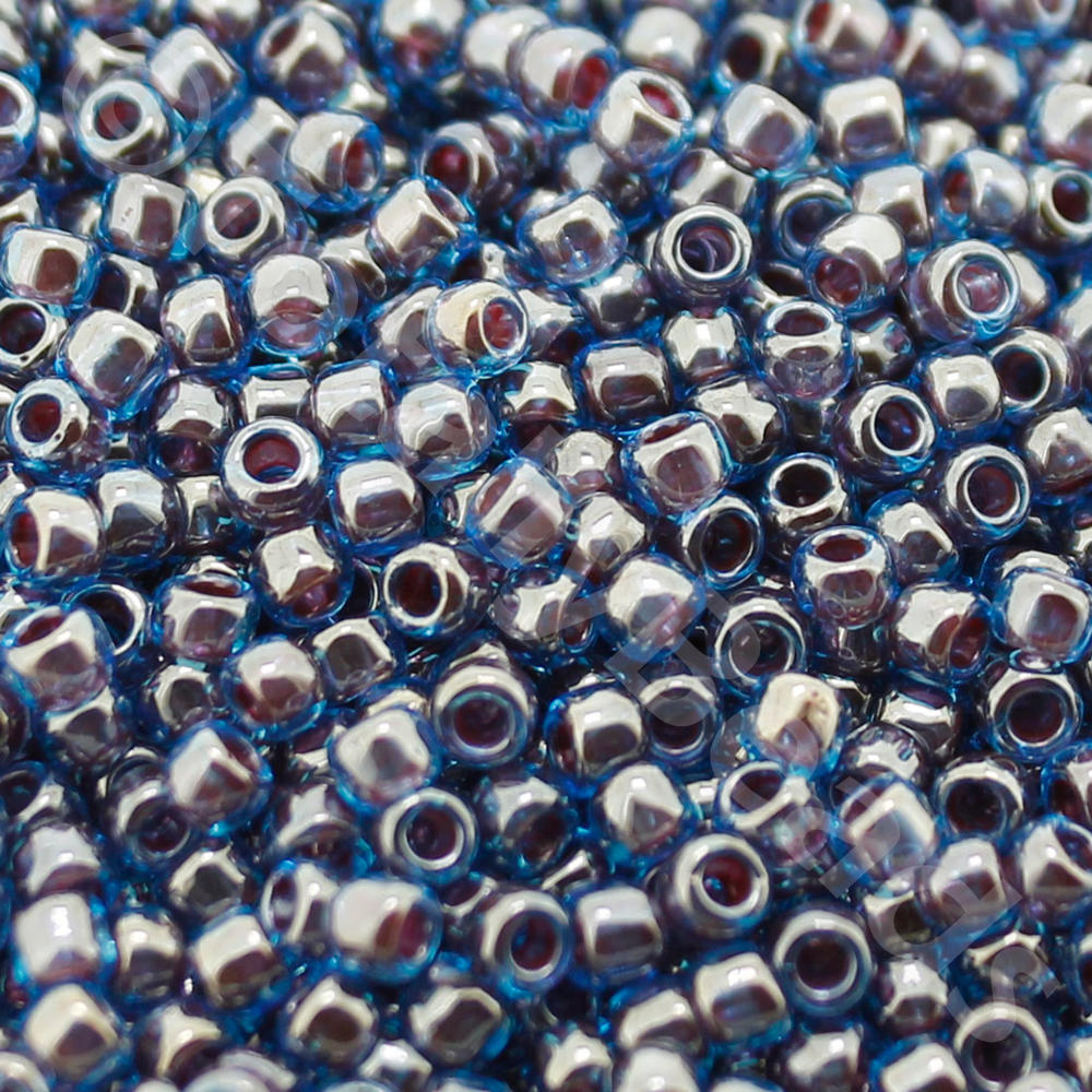 Toho Size 8 Seed Beads 10g -  Inside Colour Blue Raspberry