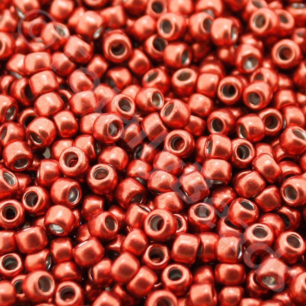 Toho Size 8 Seed Beads 10g -  Hybrid Met Aurora Red