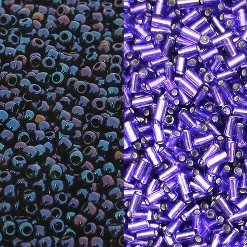 Primrose Bauble Zoom 27/6 purple jewelry making kit — DIY set with beads and instructions for creating handmade jewelry