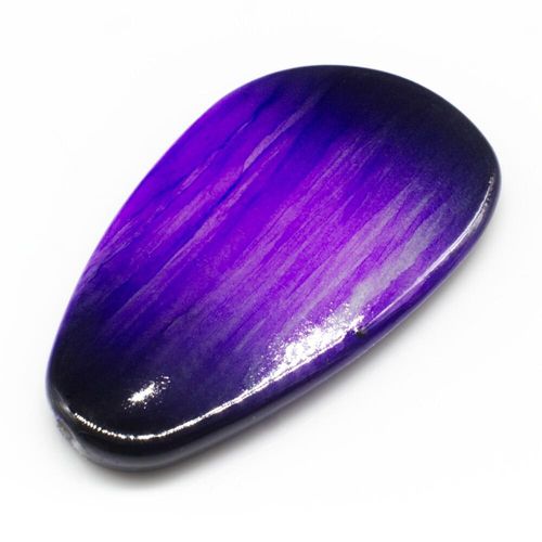 Acrylic Colourful Brush Flat Nugget Bead 55mm 1pc   Purple for jewellery making
