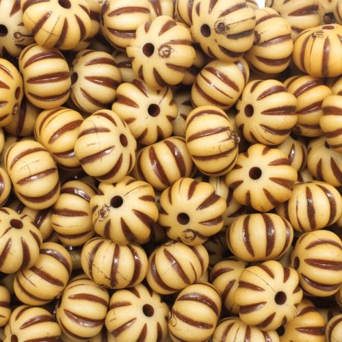 Acrylic Imatation Bone Rondelle Beads 11mm 30pcs   Pumpkin for jewellery making