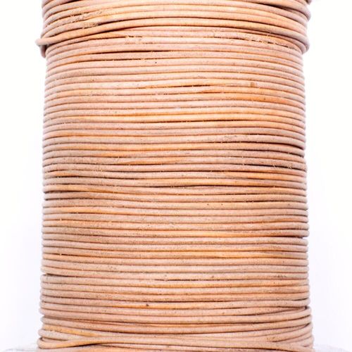 Leather Cord 0.5mm   Natural 3 Metres for jewellery making
