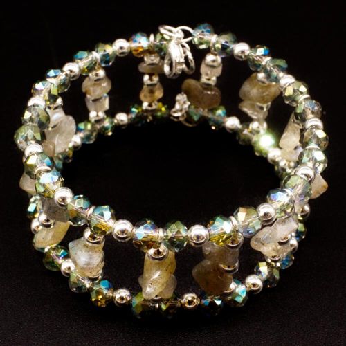 Alina Gemstone Bracelet labradorite bracelet making kit — DIY set with beads and instructions for creating handmade jewelry