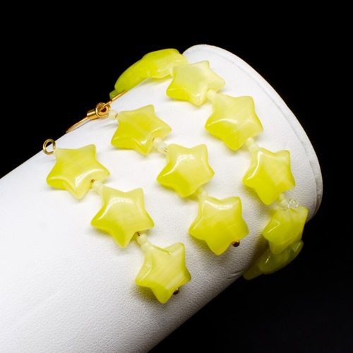 Charlotte's Stars yellow jewelry making kit — DIY set with beads and instructions for creating handmade jewelry