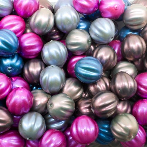 Acrylic Imitation Pearl Beads   10mm Pumpkin   Mix 2 for jewellery making
