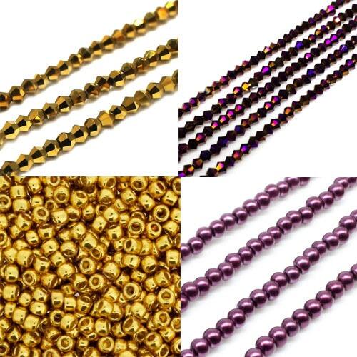 BC 2023 WK 45   Diagonal Square Stitch Bracelets Gold Mulberry 3mm for jewellery making