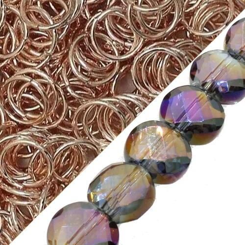 BC 2023 WK 46 Laura Crystal Rings   Rose Gold 9mm for jewellery making