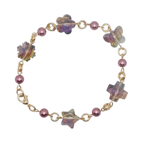 Ostara Crystal Bracelets Make 3 indian pink bracelet making kit — DIY set with beads and instructions for creating handmade jewelry