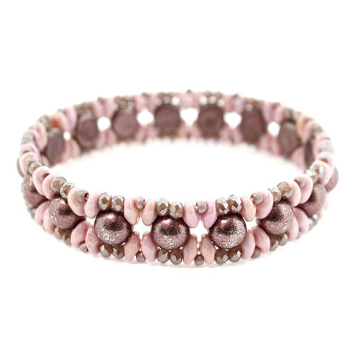 Caroline Bracelet dusty pink bracelet making kit — DIY set with beads and instructions for creating handmade jewelry