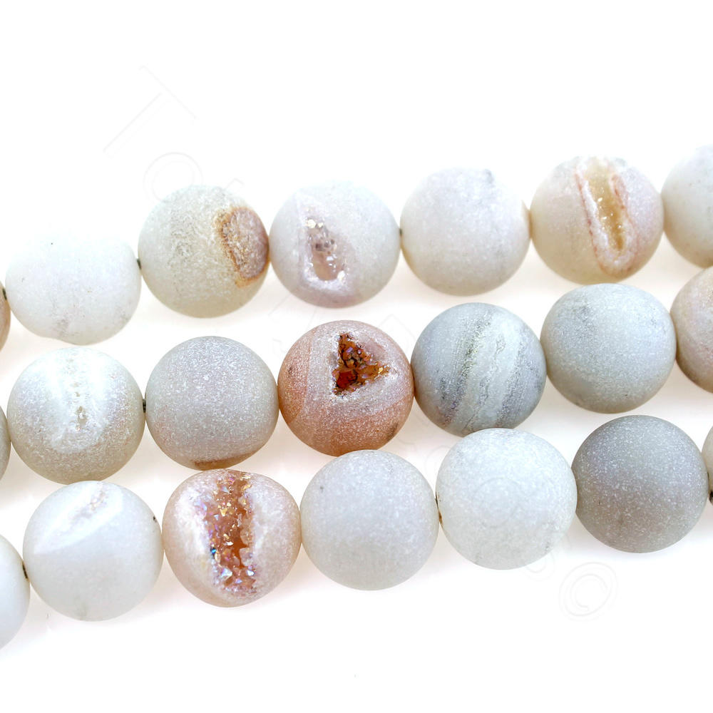 Druzy Agate Round Beads 12mm 15