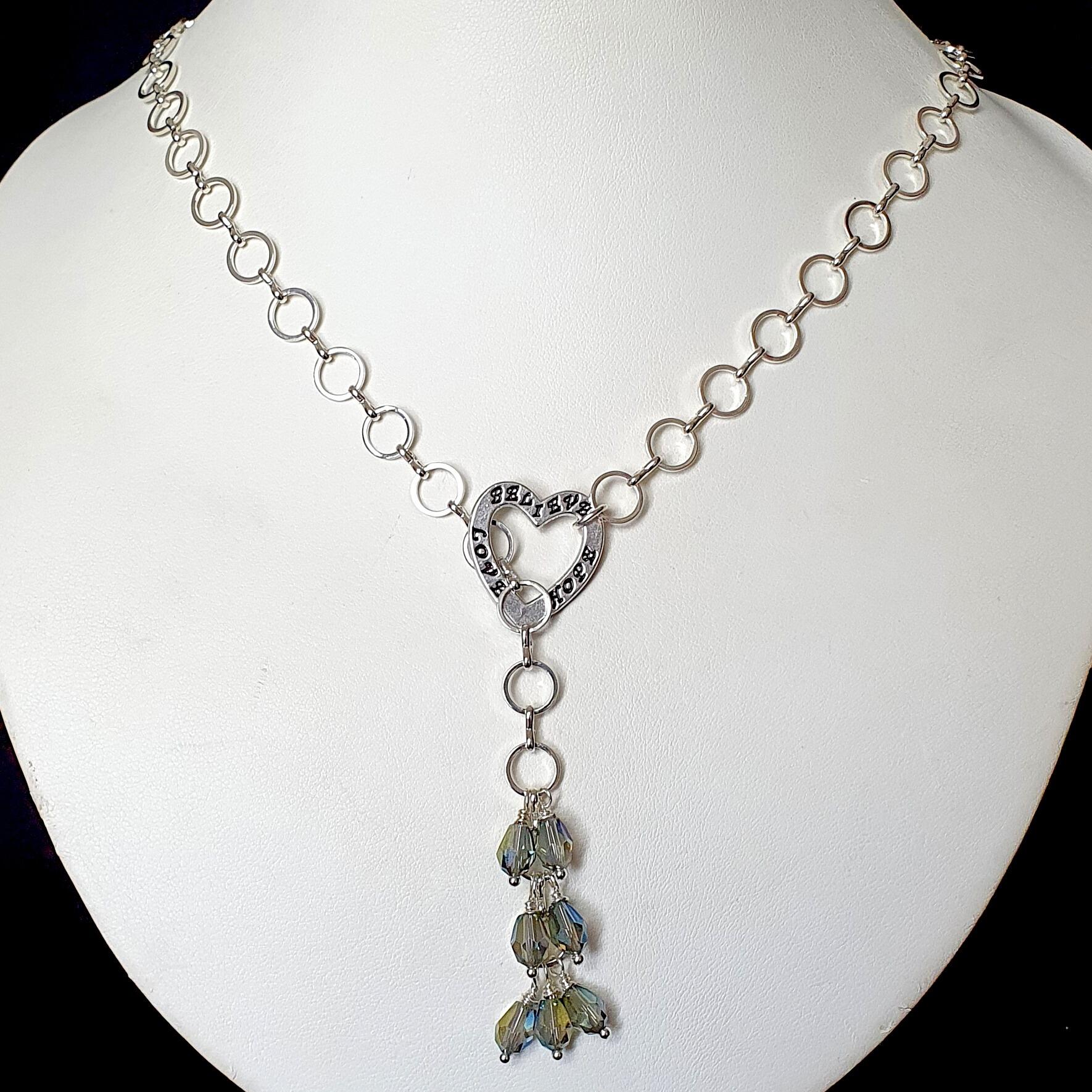 Nadia Crystal Drop Necklaces - Electric Green